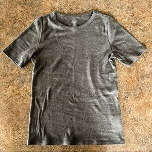 J. Crew Perfect Fit Tee, Short Sleeve, Small, Gray